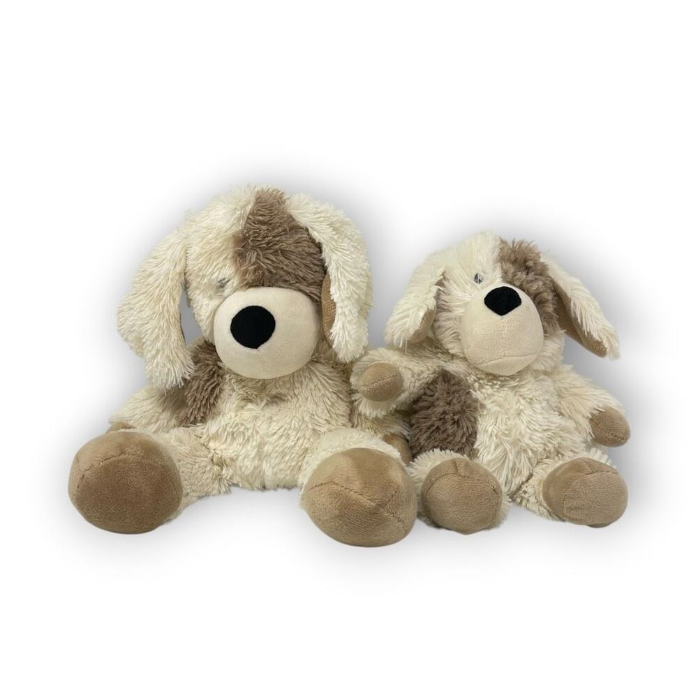 Intelex Warmies Heatable Soft Therapeutic Plush Puppy Lot of 2 Scented 9” & 11”